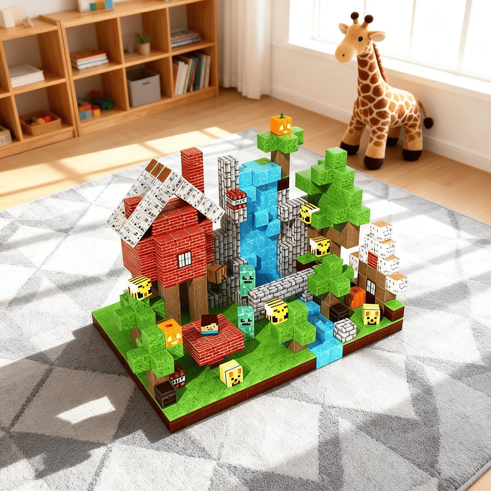 Montessori Magnetic Blocks: Home and Forest montessori